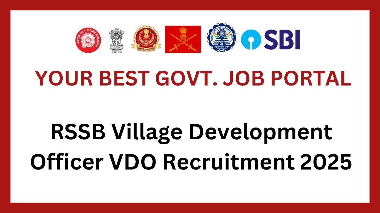 RSSB Village Development Officer VDO Recruitment 2025